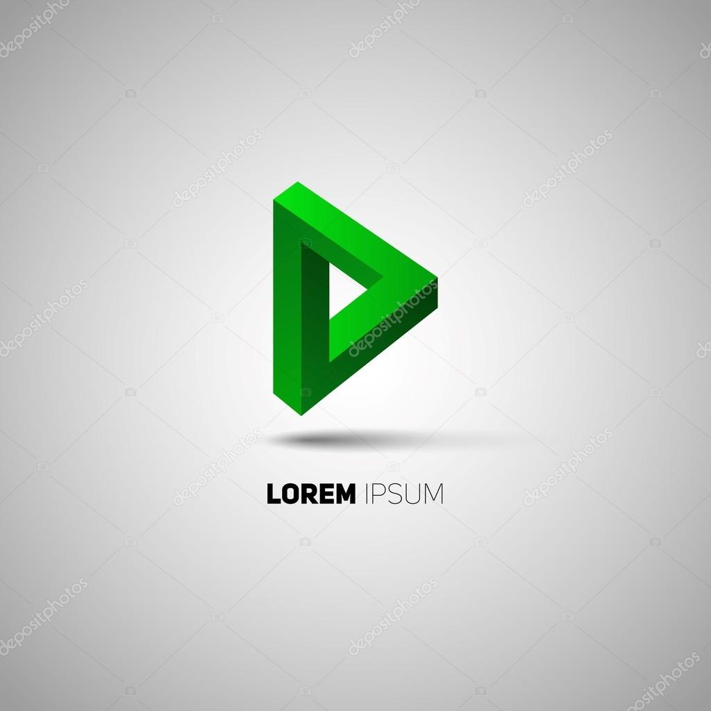 Triangle Logo Abstract Infinite design template. logotype. Creative infinity lineart concept.