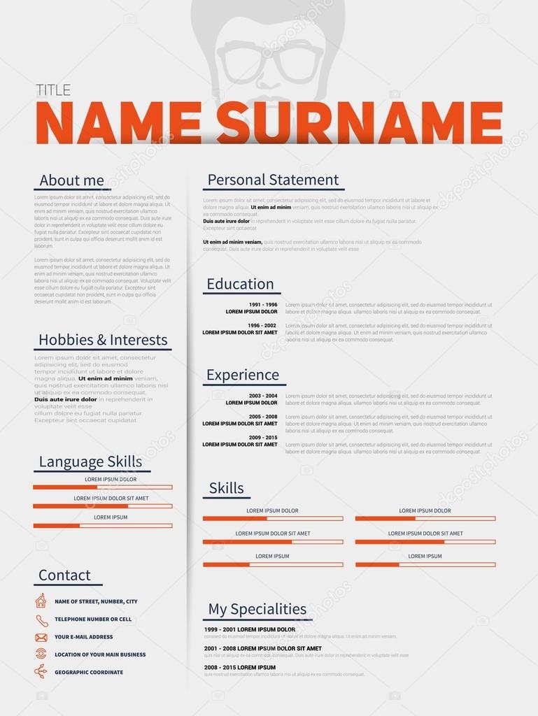 CV, resume template