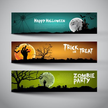 Cadılar Bayramı pankartları.