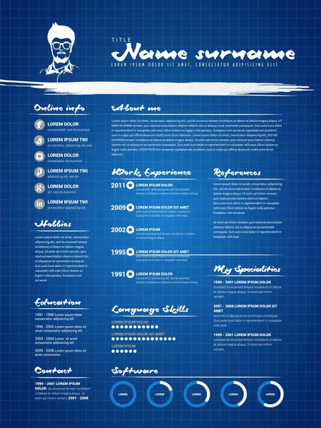 Cv pour le travail, modèle de CV — Image vectorielle