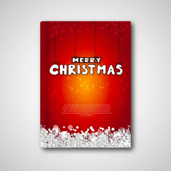 Cartel de Navidad, plantilla de folleto — Vector de stock