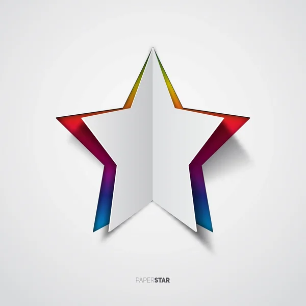 Papier star-logo symbool — Stockvector