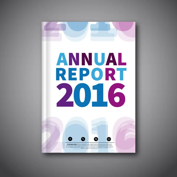 ビジネス年間レポート 2016年テンプレート — ストックベクタ