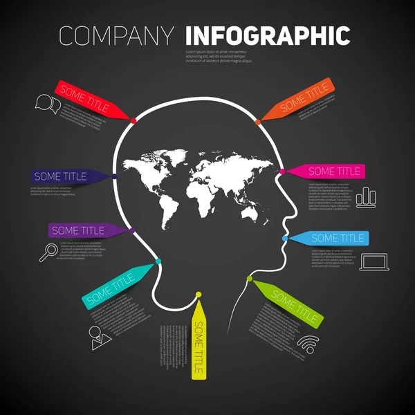 Iş şirket raporu Infographic — Stok Vektör