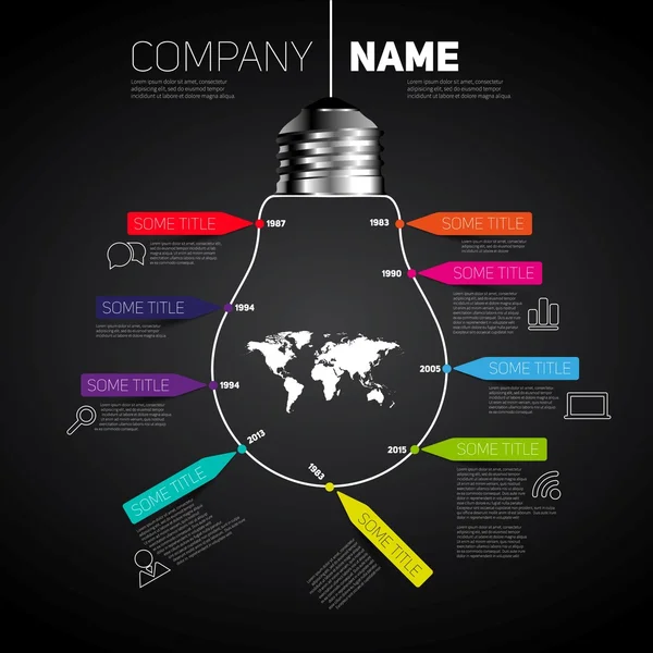 Plantilla de informe infográfico — Vector de stock