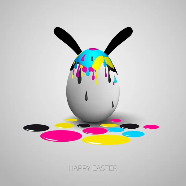 Happy Easter card with egg — Stock Vector