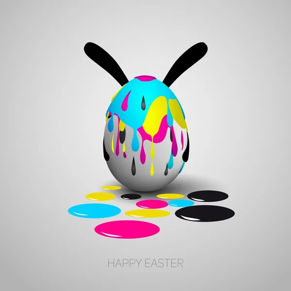 Easter egg with rabbit ears — Stock Vector