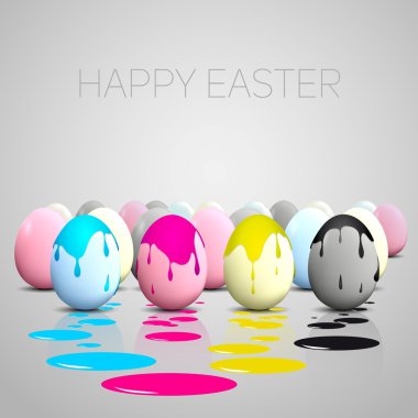 Yumurtalı mutlu paskalya kartları.