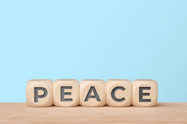 Mavi arka planda barış ve huzur kavramı