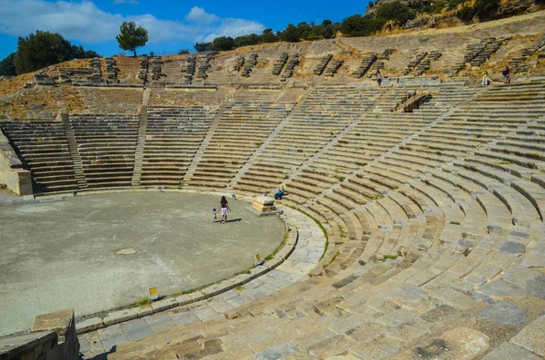 Bodrum Antique Theatre Halikarnassos Cidade Antiga Turquia Marcos Bodrum — Fotografia de Stock