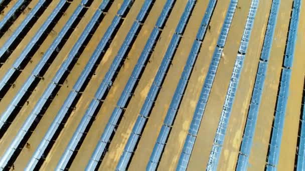 Ηλιακό Έργο Ηλιακοί Πίνακες Αεροφωτογραφία Σύλληψη Καθαρής Ενέργειας Από Τον — Αρχείο Βίντεο