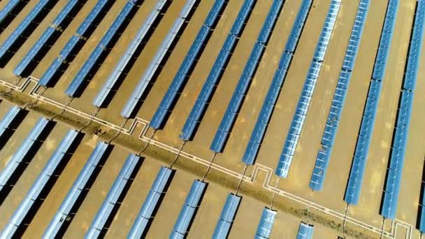 Proyecto Solar Paneles Solares Vista Aérea Captura Energía Limpia Del — Vídeo de stock