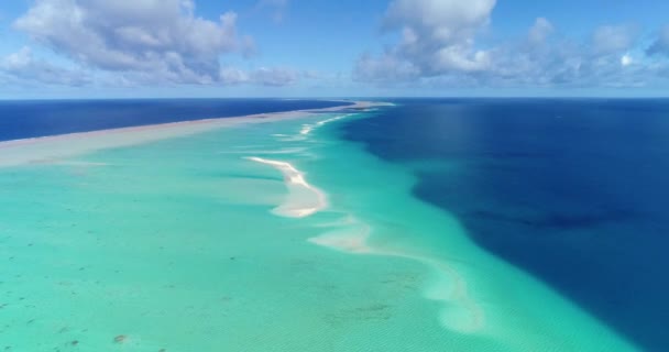 프랑스령폴리네시아 타히티 파카라 환초와 산호초와 태평양 — 비디오