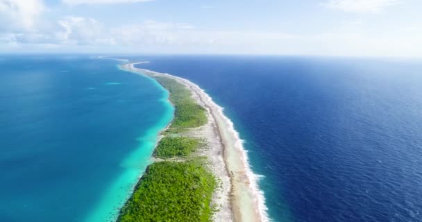 Isola Oro Nei Caraibi Con Laguna Blu Isola Paradisiaca Perfetta — Video Stock