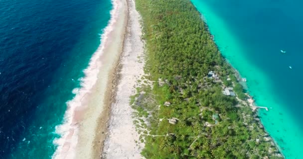 Γαλλική Πολυνησία Ταϊτή Fakarava Ατόλη Και Διάσημη Blue Lagoon Κοραλλιογενή — Αρχείο Βίντεο