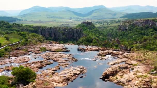 Řeka Kaňonu Řeky Blyde Jižní Africe Krásná Krajina Plná Přírody — Stock video