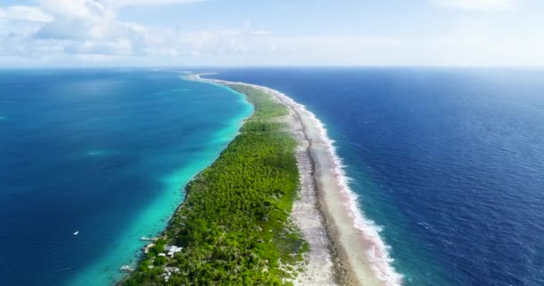 Ilha Dourada Caribe Com Lagoa Azul Ilha Paraíso Perfeito Para — Vídeo de Stock