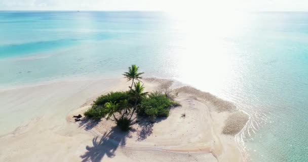 Piccola Isola Deserta Con Vista Aerea Drone — Video Stock