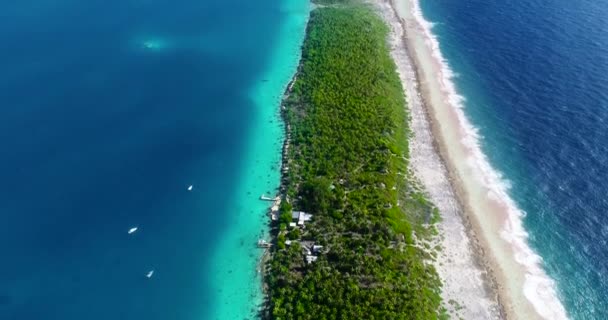 Błękitna Laguna Atol Wyspie Pacific Ocean Paradise Idealne Wakacje Turystykę — Wideo stockowe