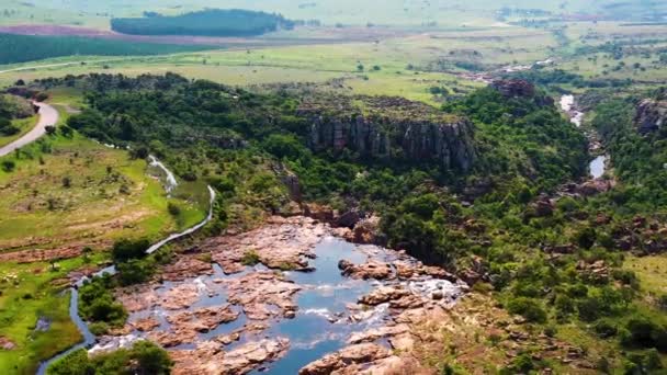 Blyde Flodkanjons Flod Sydafrika Vackert Landskap Fullt Natur Och Perfekt — Stockvideo