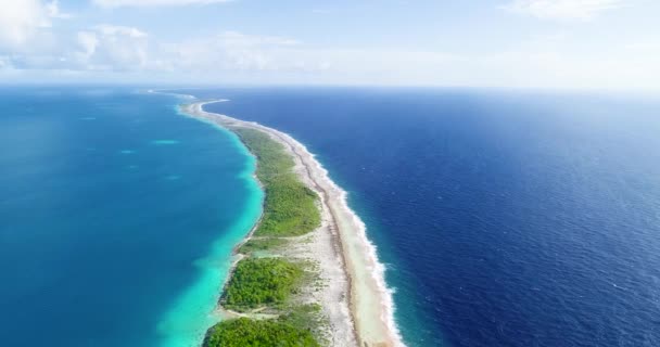 Золотой Остров Карибском Море Голубой Лагуной Райский Остров Идеально Подходит — стоковое видео