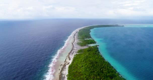 Île Fakarava Sous Ciel Nuageux Polynésie Française Paradise Île Parfaite — Video