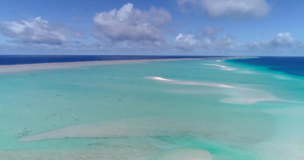 Polynésie Française Atoll Tahiti Fakarava Célèbre Lagune Bleue Océan Pacifique — Video