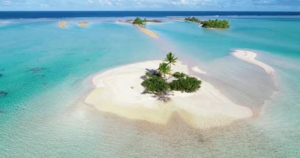 Μικρό Έρημο Νησί Εναέρια Θέα Drone — Αρχείο Βίντεο