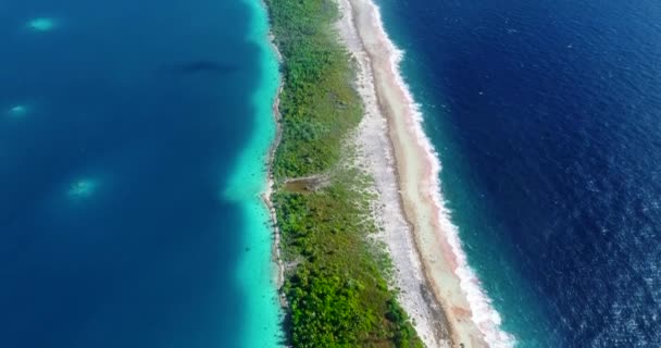 Arany Sziget Karib Tengeren Kék Lagúnával Paradicsom Sziget Tökéletes Nyaralás — Stock videók
