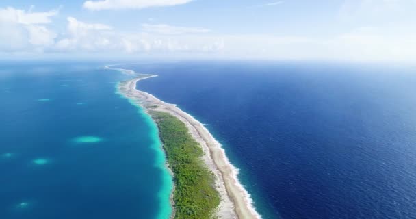 Ilha Dourada Caribe Com Lagoa Azul Ilha Paraíso Perfeito Para — Vídeo de Stock