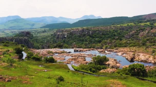 Blyde Rivier Canyon Rivier Zuid Afrika Prachtig Landschap Vol Natuur — Stockvideo