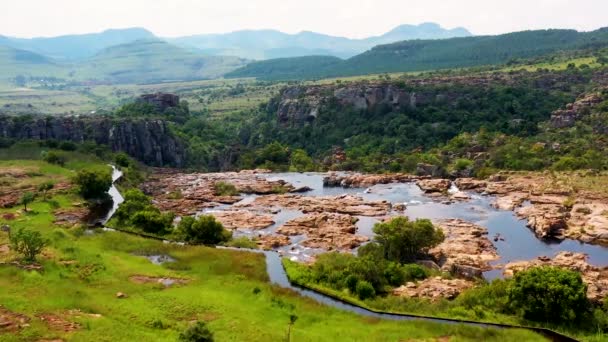 Blyde Rivier Canyon Rivier Zuid Afrika Prachtig Landschap Vol Natuur — Stockvideo