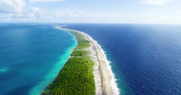 Île Fakarava Sous Ciel Nuageux Polynésie Française Paradise Île Parfaite — Video