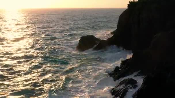 Spezia Talya Daki Cinque Terre Yla Uçmak Havadan Bakıldığında Seyahat — Stok video