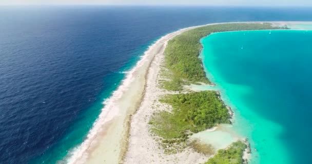 Lagoa Azul Polinésia Francesa Ilha Paraíso Perfeito Para Férias Turismo — Vídeo de Stock