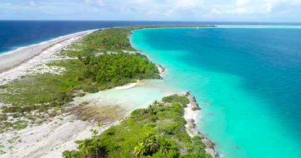 Golden Island Caribbean Blue Lagoon Paradise Island Perfect Holidays Tourism — Stock Video