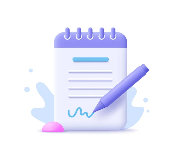 Copywriting Icono Escritura Concepto Documento Vector Ilustración — Vector de stock