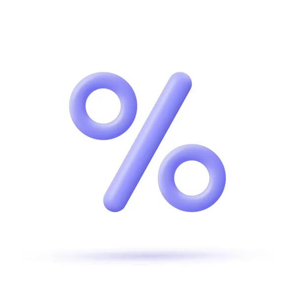 Prozentzeichen Prozentsatz Rabatt Verkauf Förderkonzept Vektor Symbol Illustration — Stockvektor