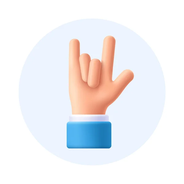 Rock Gesture Hand Sign Emoji Vector Ilustración — Vector de stock