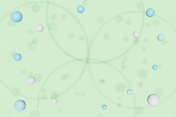 Renderização Fundo Moderno Geométrico Abstrato Cor Azul Com Esferas Anéis — Fotografia de Stock