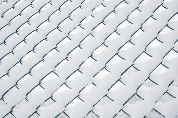 Blick Auf Das Schneebedeckte Gitternetz Hintergrundkonzept Natur — Stockfoto