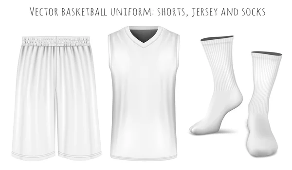 Modelos de vetor uniforme de basquete — Vetor de Stock