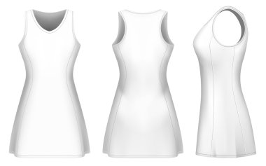 Netball vektör elbise