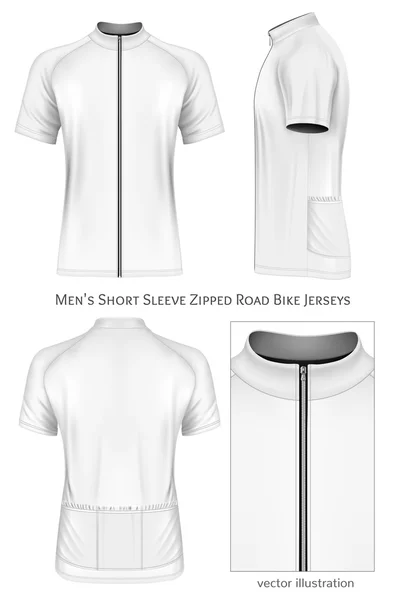 Camisola de ciclismo de manga curta para homens . — Vetor de Stock