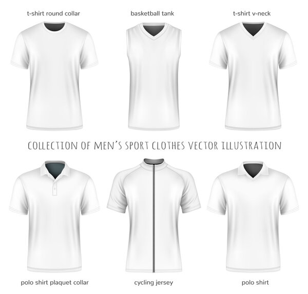 Collection of vector men sport clothes