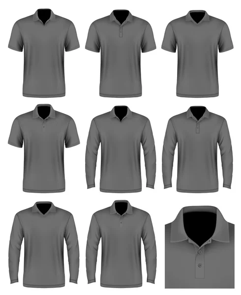 Collectie Heren polo shirt. — Stockvector