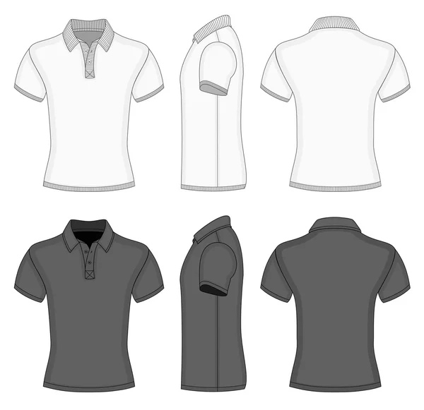 Camisa de polo masculino e modelos de design de t-shirt — Vetor de Stock