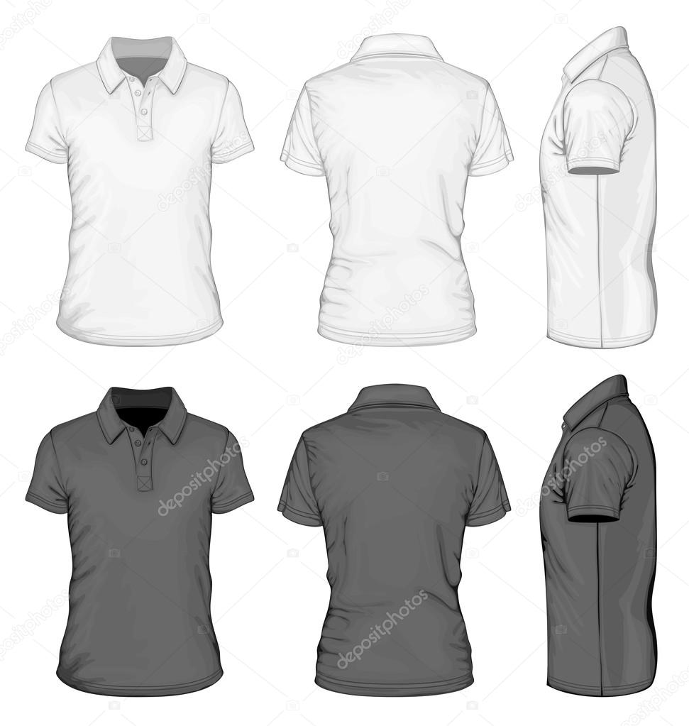 Mens short sleeve polo-shirt design templates. ⬇ Vector Image by ...