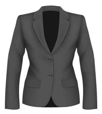 Bayanlar Siyah takım elbise ceketi.