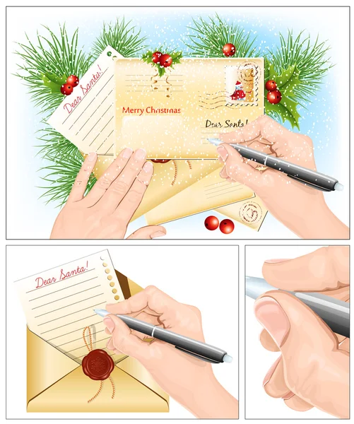 Carta a Santa . — Vector de stock